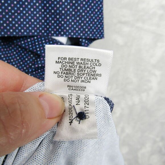 Peter Millar Polo Shirt Mens Extra Large Summer Comfort Blue Polka Dot Pattern - Picture 11 of 13